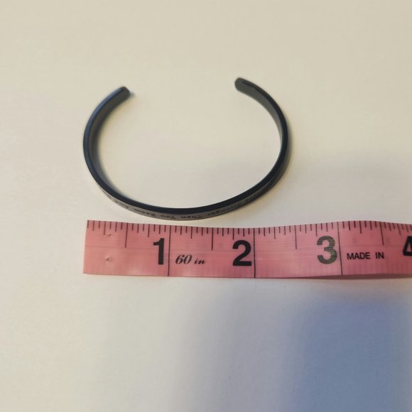 NWT Inspirational "You are brave" black cuff bracelet - Picture 6 of 7